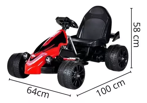 Carrinho Rolimã Eletrico 12v Infantil Giro Car Volante Drift