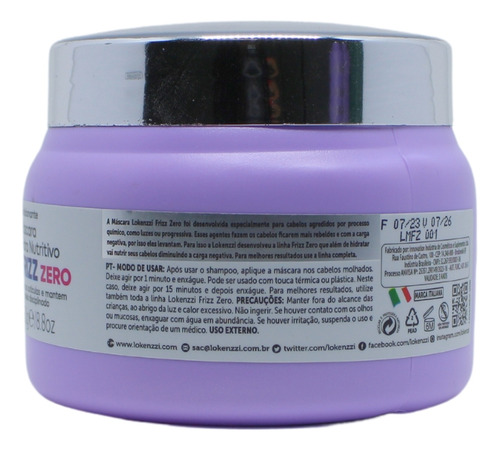 Kit Lokenzzi Frizz Zero Shampoo + Super Leave + Mascara