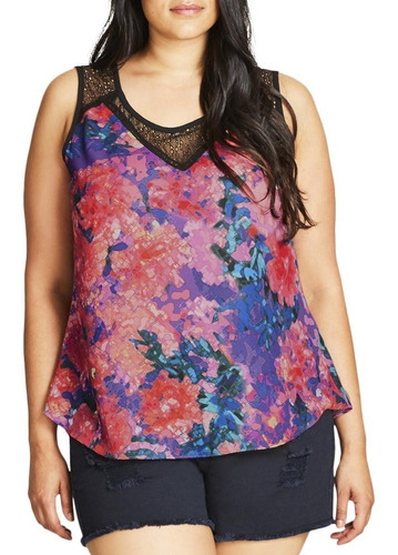 Blusa Plus Floral Abstracto City Chic Talla 18