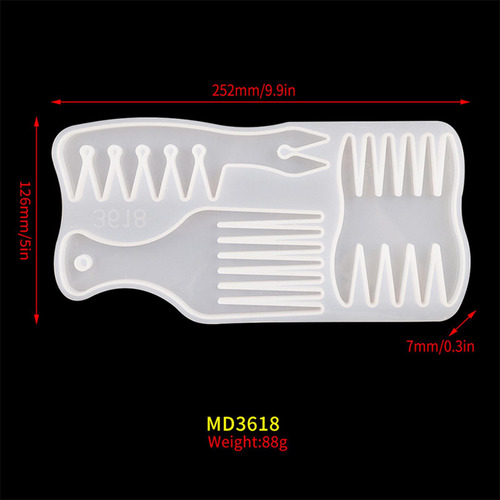 2 Molde De Silicona Para Peinar El Cabello Moldes De Peine
