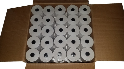 Imagen 2 de 4 de Rollos Termicos Impresora Fiscales 80x65 Caja De 50 Rollos