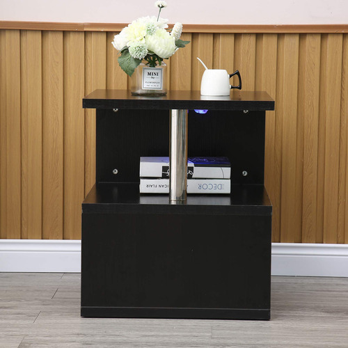 Mesa Auxiliar Moderna Y Simple Mesita De Noche Led En Forma