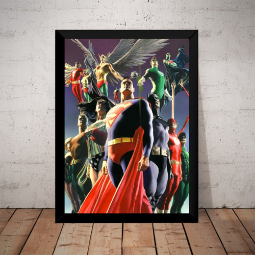 Quadro Hq Liga Da Justiça Dc Arte De Alex Ross