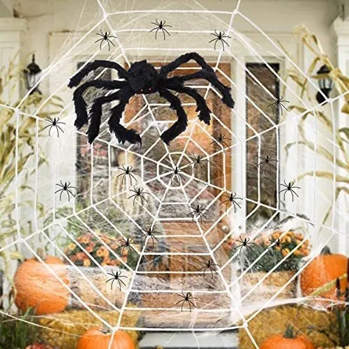 Juego De Telarañas Para Decoración De Halloween, 20 Pulgad