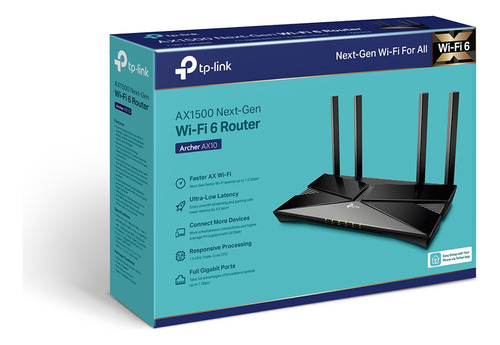 Router Tplink Ax1500 Archer Ax10 4 Antenas Dual Band Wifi-6