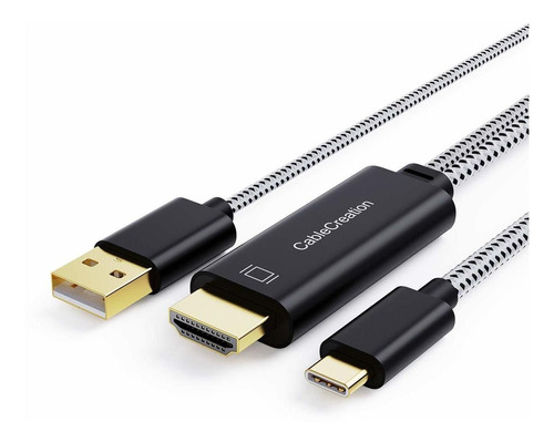 Cable Usb C A Hdmi Con Carga Usb De 6 Pies, Cable Tipo ...