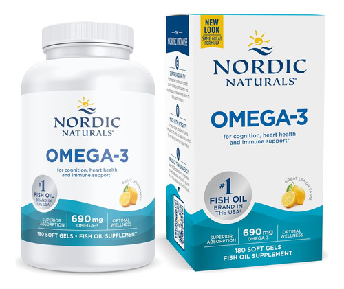 Suplemento De Omega-3 De Limon De Nordic Naturals  180 Tab