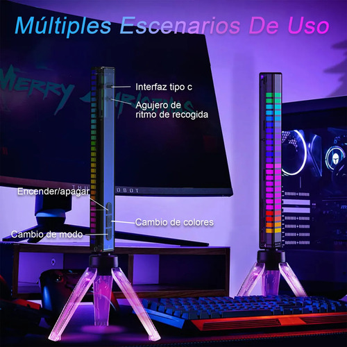 Kit 2 Barra Led Inteligente Wifi Rgb Pc/tv Alexa Google Game