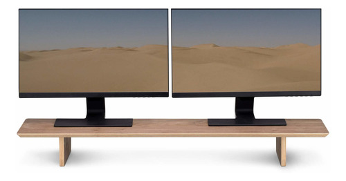 Imagen 1 de 6 de Elevador Soporte Para Monitor Doble Estante Escritorio 2