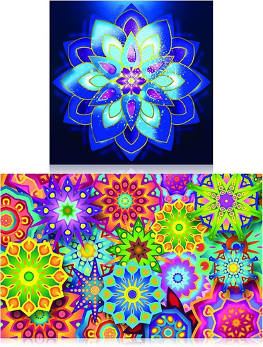 Juego De 2 Kits De Pintura Con Diamantes 5d Mandalas