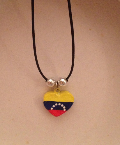 (12 Piezas) Collar De Cuero Unisex , Dije De Venezuela
