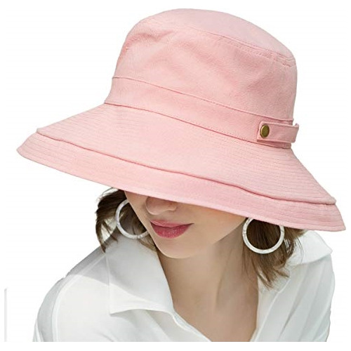 Sombrero De Algodón Para Mujer Rosado Talla Única