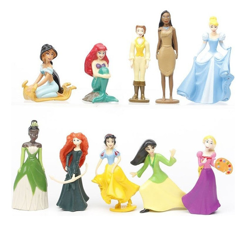 Set De 10 Unidades De La Princesa Disney Ariel, Sirenita, Bl