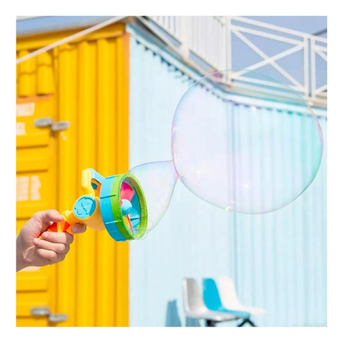 Burbujero Pistola De Burbujas Bubble Machine 20cm Color Azul