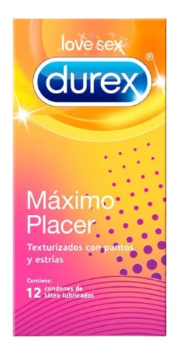 Durex Maximo Placer  X 12 Unidades Condones