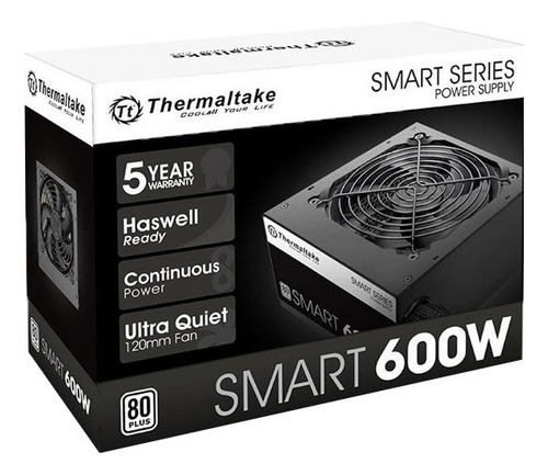 Fuente de alimentación para PC Thermaltake Technology Smart Series SP-600AH2NKW 600W black 220V