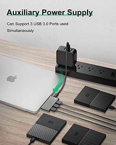 Hub Usb-c 4 En 1 Dockcase Con Tipo C, Usb 3.0, Usb 2.0 Comp