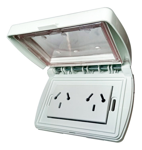 Tapa Capsulada Exterior + Toma Doble Exultt Ip 44