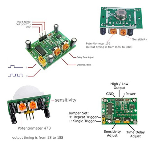 Sensor Movimiento Hc-sr501 Para Arduino Y Raspberry Pi