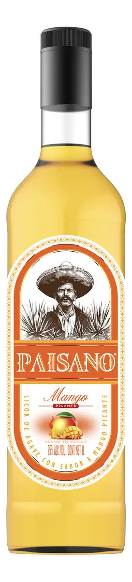 Licor de Agave Paisano Mango Picante de 1 Litro