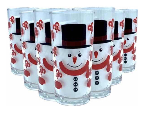 Vasos Navideños De Vidrio Vasos Cuberos Navidad 15 Unidades