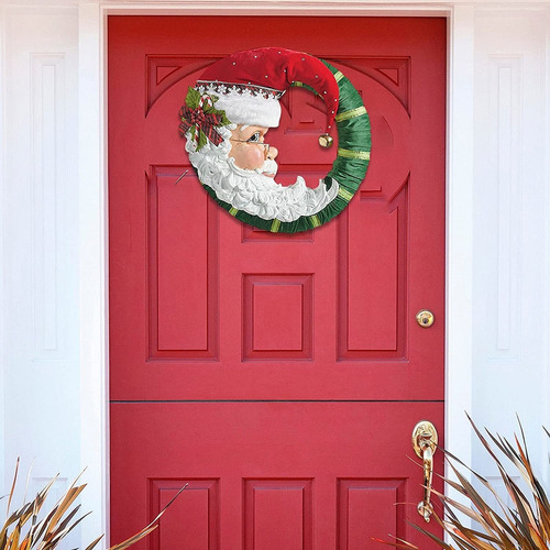 Corona De Navidad, Corona De Puerta De Papá Noel