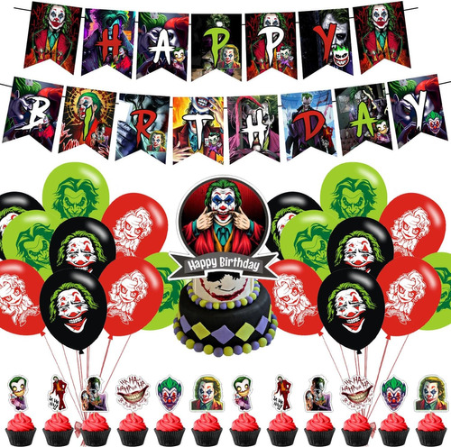 Decoraciones Para Fiesta De Cumpleaños Del Payaso Joker, Jue