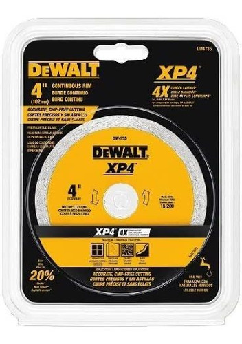 Dewalt Dw4735 4-inch By .060-inch Mojado/seco Xp4 Porclean