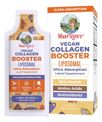 Mary Ruth's Colágeno Líquido Con Vitaminacye 14 Sobres Sabor Chocolate Caliente