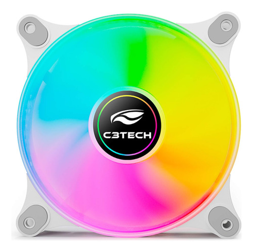 Cooler Fan Gabinete Gamer F9-l160wh Branco Rgb 12cm C3 Tech