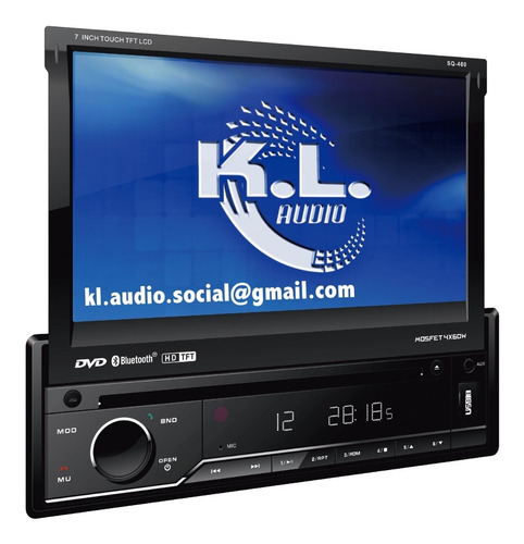 Radio Kl Audio Sq40 1 Din Dvd Bluetooth Usb Pantalla 7 Camar