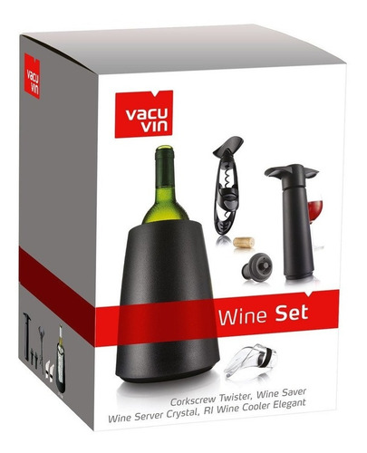 Imagen 2 de 2 de Set Completo Para Vino - Wine Set Vacu Vin