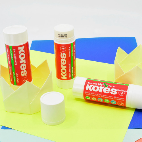 Kores Set 12 Barra Adhesiva De 40gr Mas 12 Lapiz Chequeo