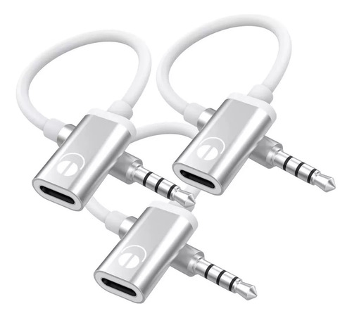3 Cables De Audio De 3,5 Mm De Tipo C Macho A C Hembra