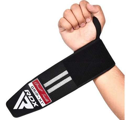 Muñequeras Para Levantamientos De Pesas W2 Rdx Gym Fitness Color Blanco