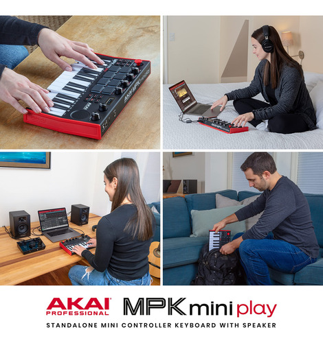 Controlador De Teclado Midi Akai Professional Mpk Mini Play