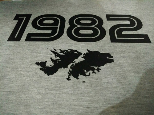 Imagen 4 de 6 de Remera Islas Malvinas Argentinas Homenaje Gris Algodon