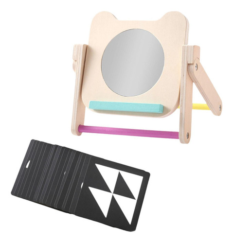Espejo De Tiempo Para Bebés, Juguetes Montessori, Tarjetas