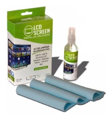 Imagen 1 de 3 de Limpia Pantallas Notebook Tv Monitor Smartphone 120cc Paños