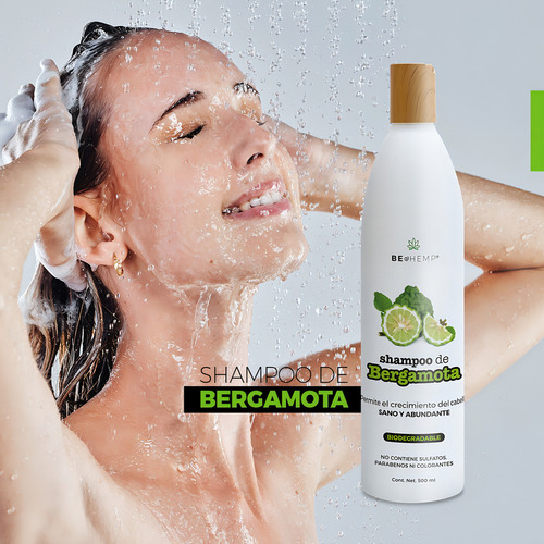 Shampoo Anticaída Y Crecimiento De Bergamota 500 Ml Beohemp