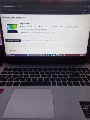 Acer Aspire 3 15.6 Fhd Ryzen3 Gb Ram 1tb Hdd W11 Color Gris (Usado)