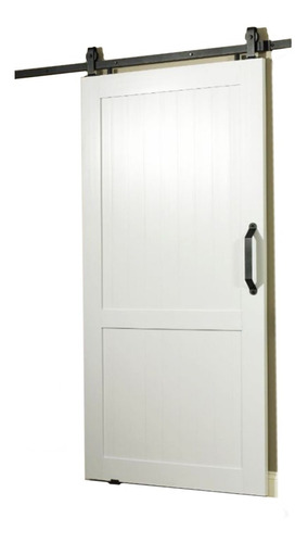 Puerta Granero Laqueada Blanca 90cm Premium Completa
