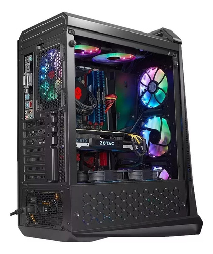 Caja Gabinete Iceberg Crystal Max - 4 Fans + Tira M-rgb
