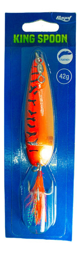 Cuchara Holografica King Spoon 1.5 Oz Pesca Playa Currican Color Gold Orange GO
