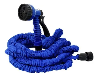 Manguera Expandible Flexible 30 Mts 100 Ft C Aspersor Jardin Color Azul