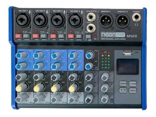 Consola Mixer Moon Mse6 Usb 6 Canales