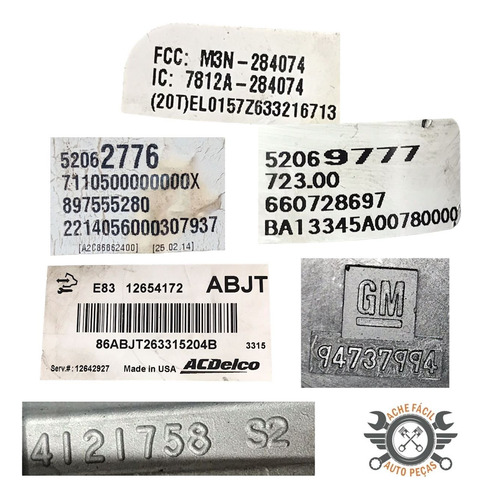 Kit Code Do Gm Onix Lt 1.0 Mec 5m 2014/2014 (Usado)
