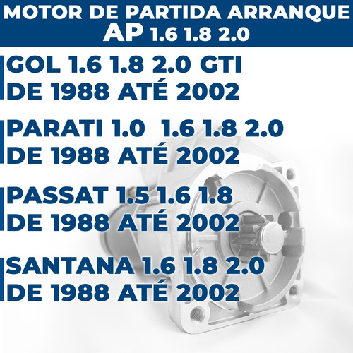 Motor Arranque Partida Santana Gol Parati Ap Partida Rápida