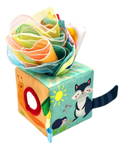 Caja De Pañuelos Para Bebé, Juguete De Tejido Arrugado,