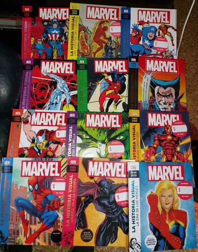 La Historia Visual Marvel -12 Tomos Nuevos Cerrados - (ltc)